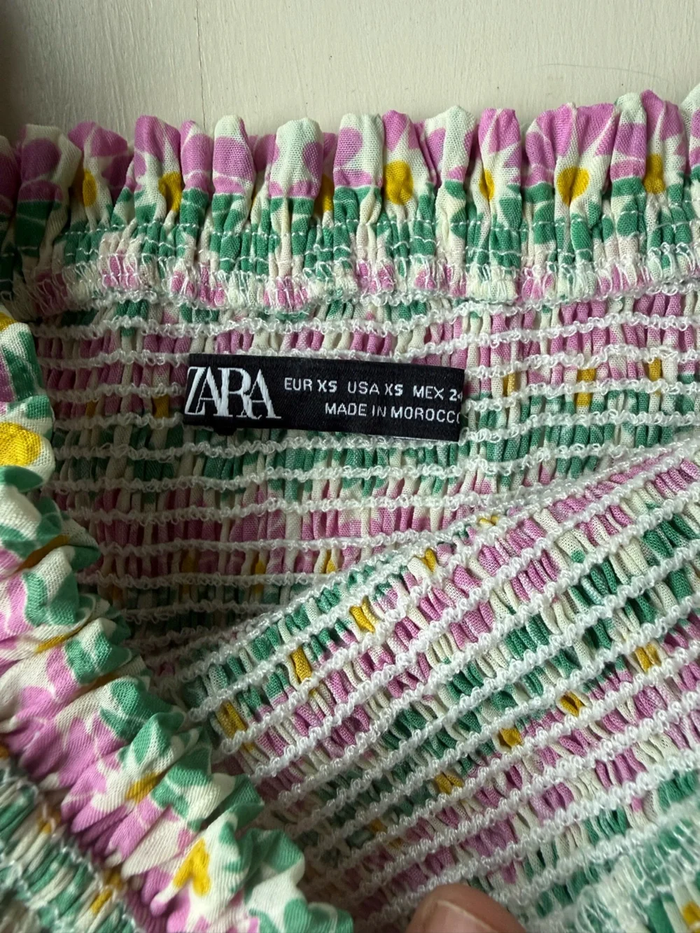 Zara XS Smocked Set Ruffled Floral Top Skirt - Picture 5 of 5